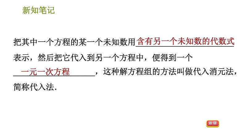 湘教版七年级下册数学 第1章 1.2.1 代入消元法 习题课件第3页