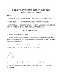 2020-2021学年第十四章  三角形综合与测试当堂达标检测题