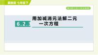 冀教版七年级下册6.2  二元一次方程组的解法习题课件ppt