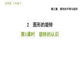 北师版八年级数学上册 第3章 3.2.1  旋转的认识 习题课件