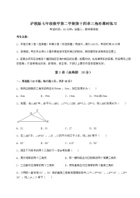 七年级下册第十四章  三角形综合与测试当堂达标检测题