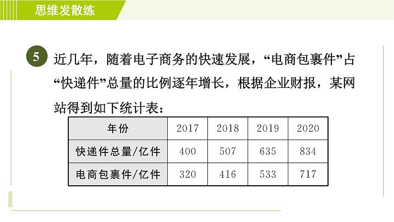 人教版七年级下册数学 第10章 10.2 目标三　统计图的选择 习题课件第7页