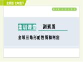 北师版七年级下册数学 第4章 集训课堂  测素质 全等三角形的性质和判定 习题课件