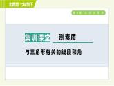 北师版七年级下册数学 第4章 集训课堂  测素质 与三角形有关的线段和角 习题课件