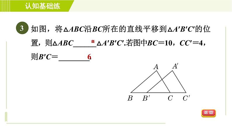 北师版七年级下册数学 第4章 4.2 目标二 全等三角形的性质 习题课件第5页