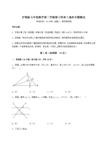 初中数学沪教版 (五四制)七年级下册第十四章  三角形综合与测试巩固练习