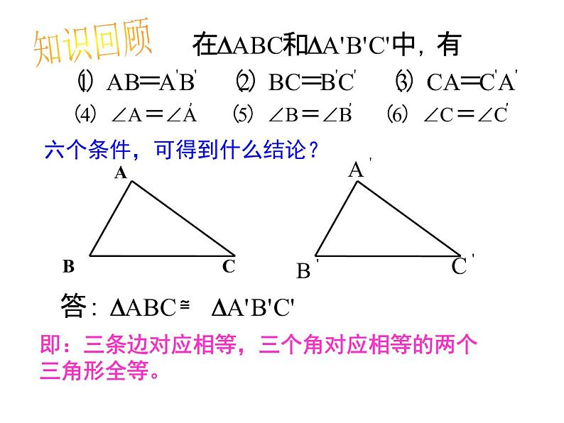 沪科版数学八年级上册 14.2 全等三角形的判定 课件03