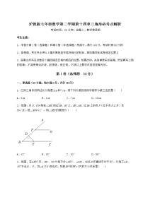 数学七年级下册第十四章  三角形综合与测试同步达标检测题