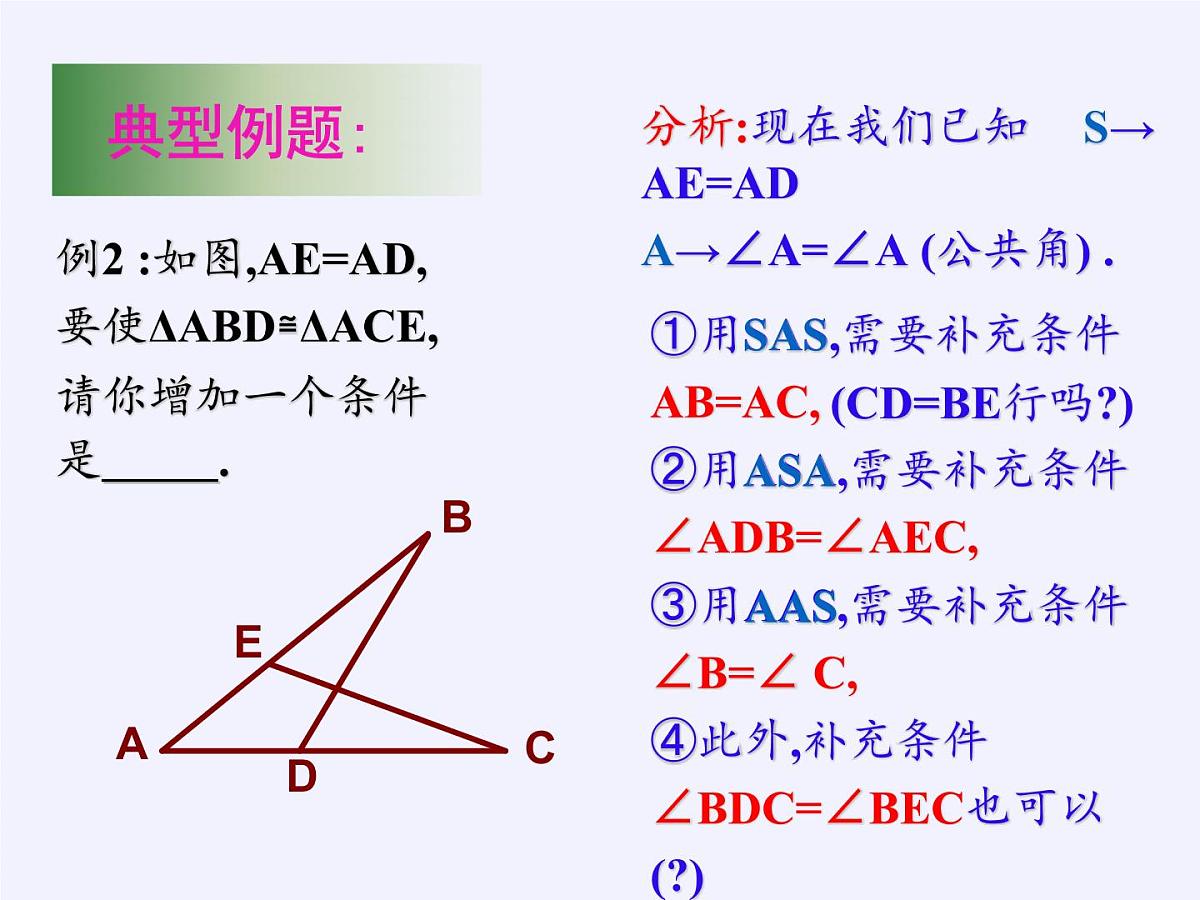 华东师大版数学八年级上册 13.2 三角形全等的判定（课件）第5页