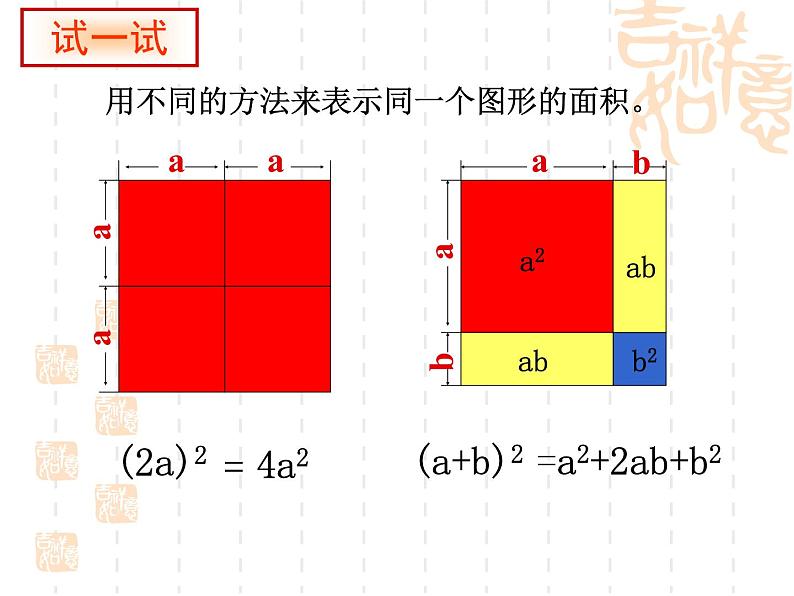 华东师大版数学八年级上册 综合与实践 面积与代数恒等式（课件）03