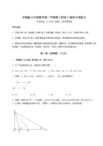 数学七年级下册第十四章  三角形综合与测试达标测试