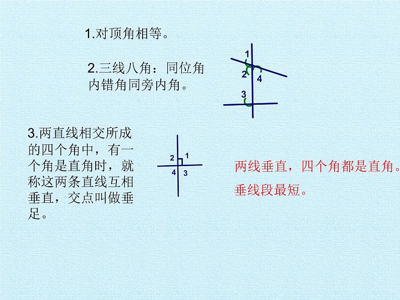 华东师大版数学七年级上册 第5章 相交线与平行线 复习 课件04