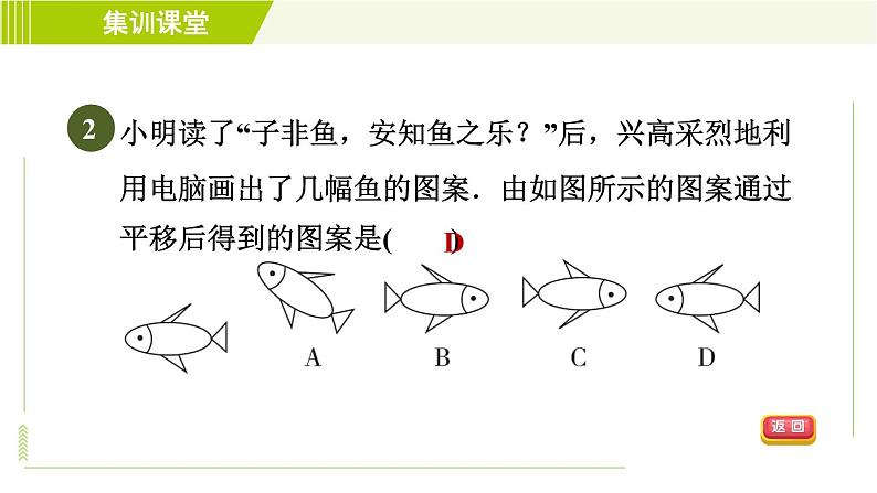 沪科版七年级下册数学 第10章 集训课堂 测素质 平行线的性质与判定 习题课件第5页