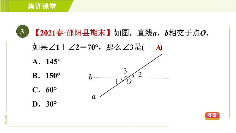 沪科版七年级下册数学 第10章 集训课堂 测素质 平行线的性质与判定 习题课件第6页