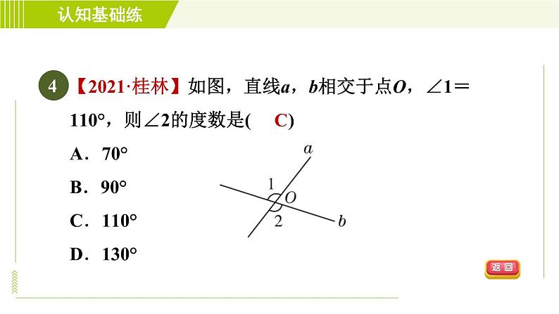 沪科版七年级下册数学 第10章 10.1.1对顶角 习题课件第6页