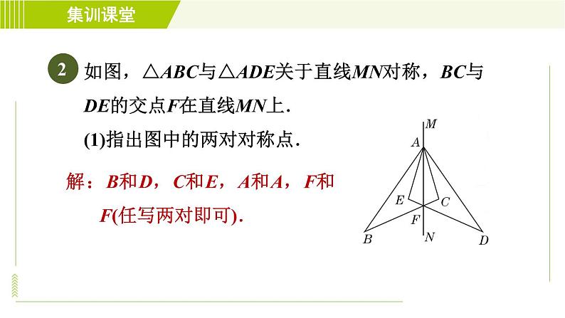 华师版七年级下册数学 第10章 集训课堂   练素养  轴对称及其性质的五种应用 习题课件04