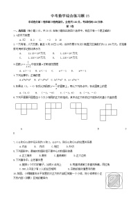 中考数学综合练习题15