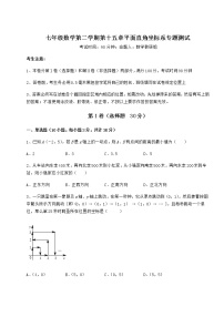 数学七年级下册第十五章  平面直角坐标系综合与测试精练