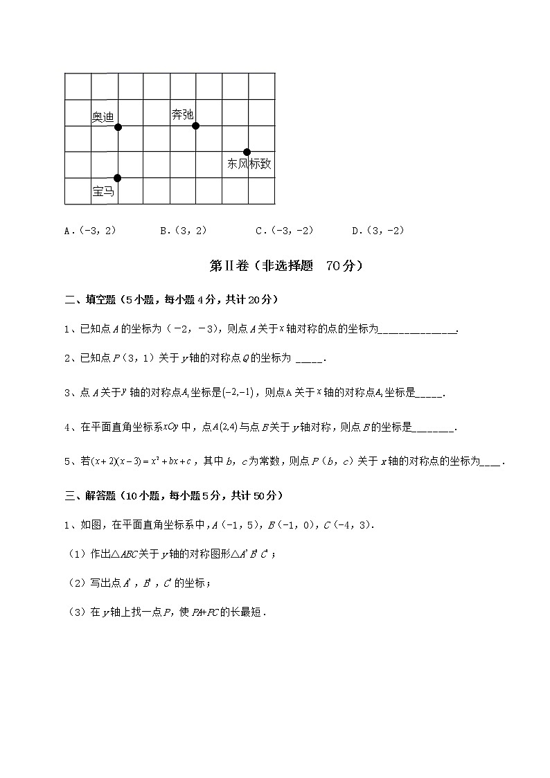 2022年最新精品解析沪教版七年级数学第二学期第十五章平面直角坐标系定向攻克练习题（含详解）第3页