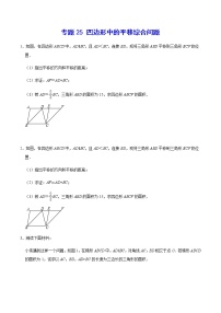 专题25 四边形中的平移综合问题