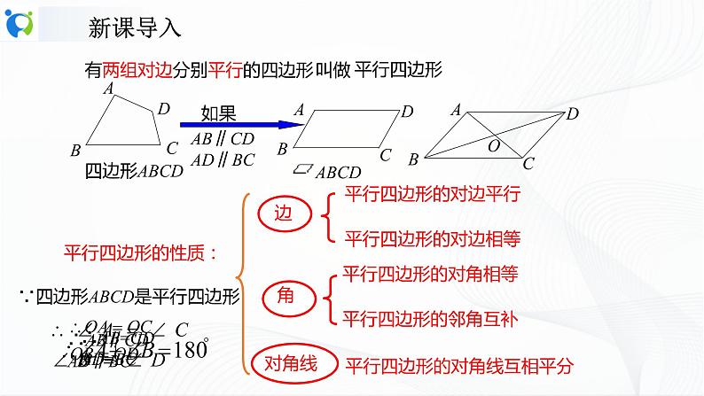 人教版数学八年级下册课件18.1.2.1平行四边形的判定（1）04