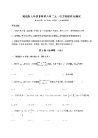 冀教版七年级下册第六章   二元一次方程组综合与测试当堂检测题