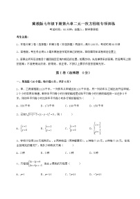 初中数学第六章   二元一次方程组综合与测试精练