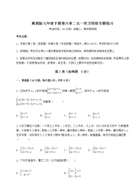 初中数学冀教版七年级下册第六章   二元一次方程组综合与测试当堂检测题