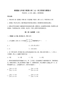 初中数学冀教版七年级下册第六章   二元一次方程组综合与测试巩固练习