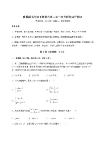 初中数学冀教版七年级下册第六章   二元一次方程组综合与测试当堂检测题