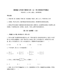 冀教版七年级下册第六章   二元一次方程组综合与测试同步达标检测题