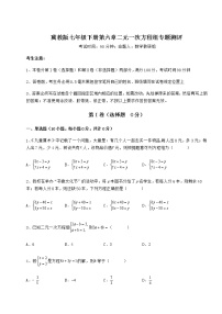 冀教版七年级下册第六章   二元一次方程组综合与测试达标测试