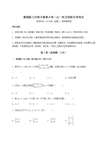 冀教版七年级下册第六章   二元一次方程组综合与测试精练