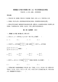 初中数学冀教版七年级下册第六章   二元一次方程组综合与测试综合训练题