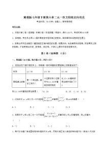 初中数学冀教版七年级下册第六章   二元一次方程组综合与测试当堂检测题