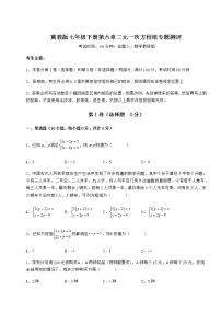 数学第六章   二元一次方程组综合与测试巩固练习