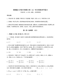 冀教版七年级下册第六章   二元一次方程组综合与测试当堂检测题