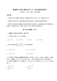 数学七年级下册第六章   二元一次方程组综合与测试课堂检测