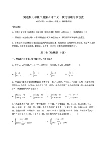 初中数学第六章   二元一次方程组综合与测试课后测评