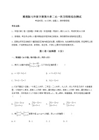 冀教版七年级下册第六章   二元一次方程组综合与测试课时练习