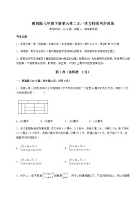 数学七年级下册第六章   二元一次方程组综合与测试当堂达标检测题