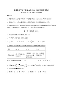 初中数学冀教版七年级下册第六章   二元一次方程组综合与测试习题