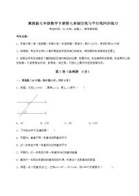 初中数学第七章   相交线与平行线综合与测试练习