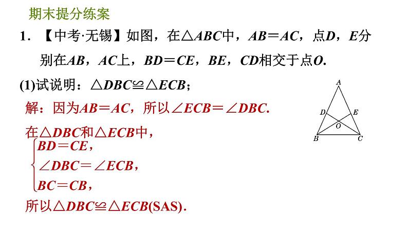 北师版七年级下册数学 期末提分练案 5.2.2  用全等三角形说明常见结论的四种技巧 习题课件03