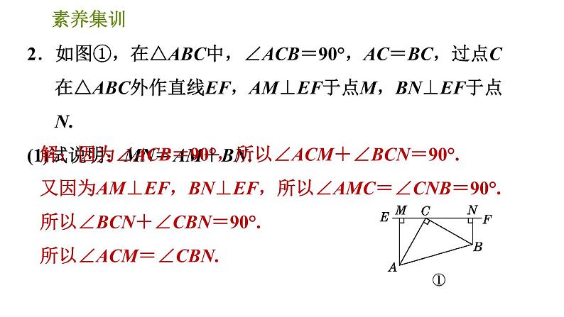 北师版七年级下册数学 第4章 素养集训2．三角形全等应用的四种常见类型 习题课件第5页