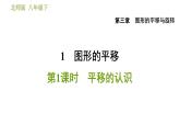 北师版八年级数学上册 第3章 3.1.1  平移的认识 习题课件