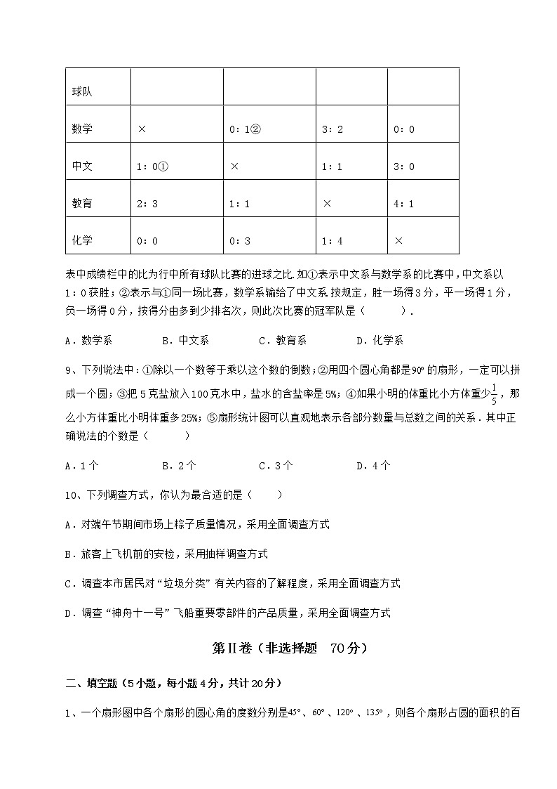 2021-2022学年最新冀教版八年级数学下册第十八章数据的收集与整理专题测评练习题（无超纲）03