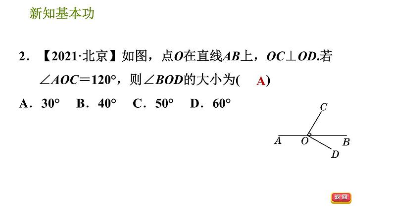 北师版七年级下册数学 第2章 2.1.2  垂线及其性质 习题课件第5页