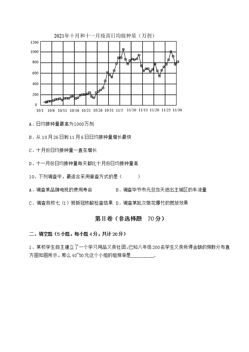 2022年冀教版八年级数学下册第十八章数据的收集与整理同步测试练习题（精选含解析）第3页