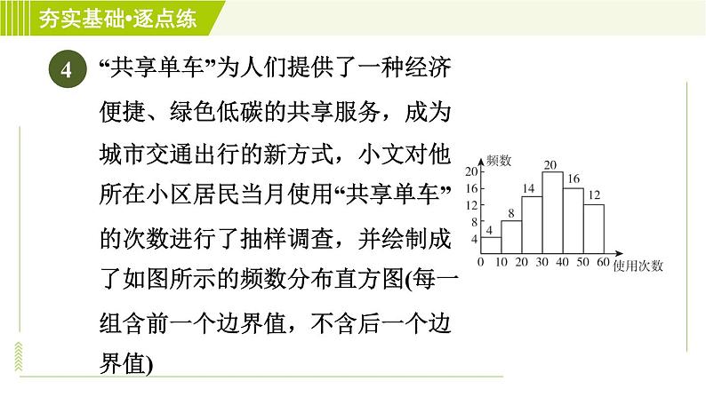 鲁教五四版六年级下册数学 第8章 8.3.3 频数直方图 习题课件第6页